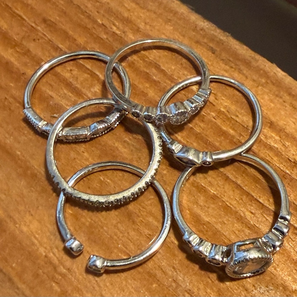 Sterling Silver Stacked Ring Set - image 4